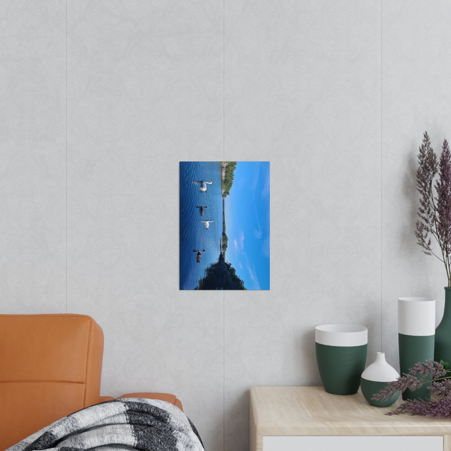 Scenic Landscape Poster - Serene Water Reflections Decor