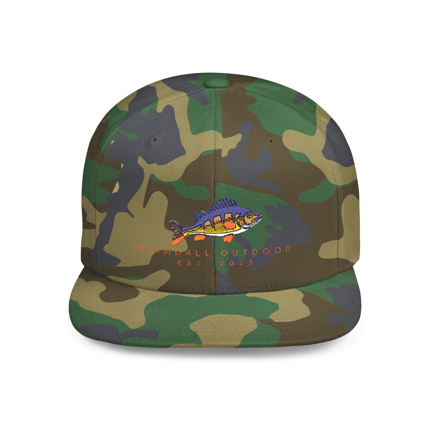 Perchy Heimdall Outdoors Flat Bill Snapback Hat - Perfect for Adventurers and Outdoor Enthusiasts