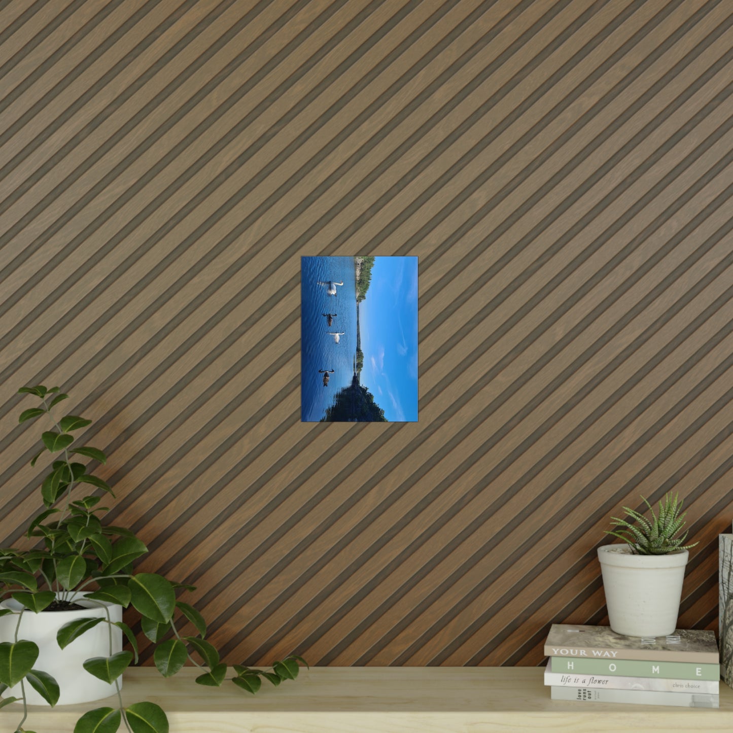 Scenic Landscape Poster - Serene Water Reflections Decor