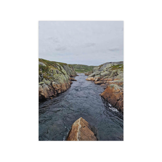 Kvenna norway Landscape Poster - Tranquil River Scene for Home Decor